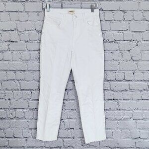 2/$50 L'Agence White Cropped Slim Fit High Rise Jeans Size 25
